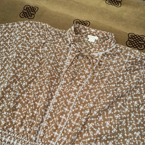 Shoshanna Women'S Beige Three-Quarter Sleeve Elastic Waist Dress Size 6 - Picture 8 of 17